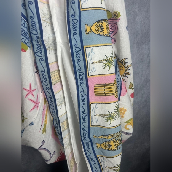 Japna Linen Blend Greece Summer Strapless sun Pocket Dress Size XL - Picture 6 of 11